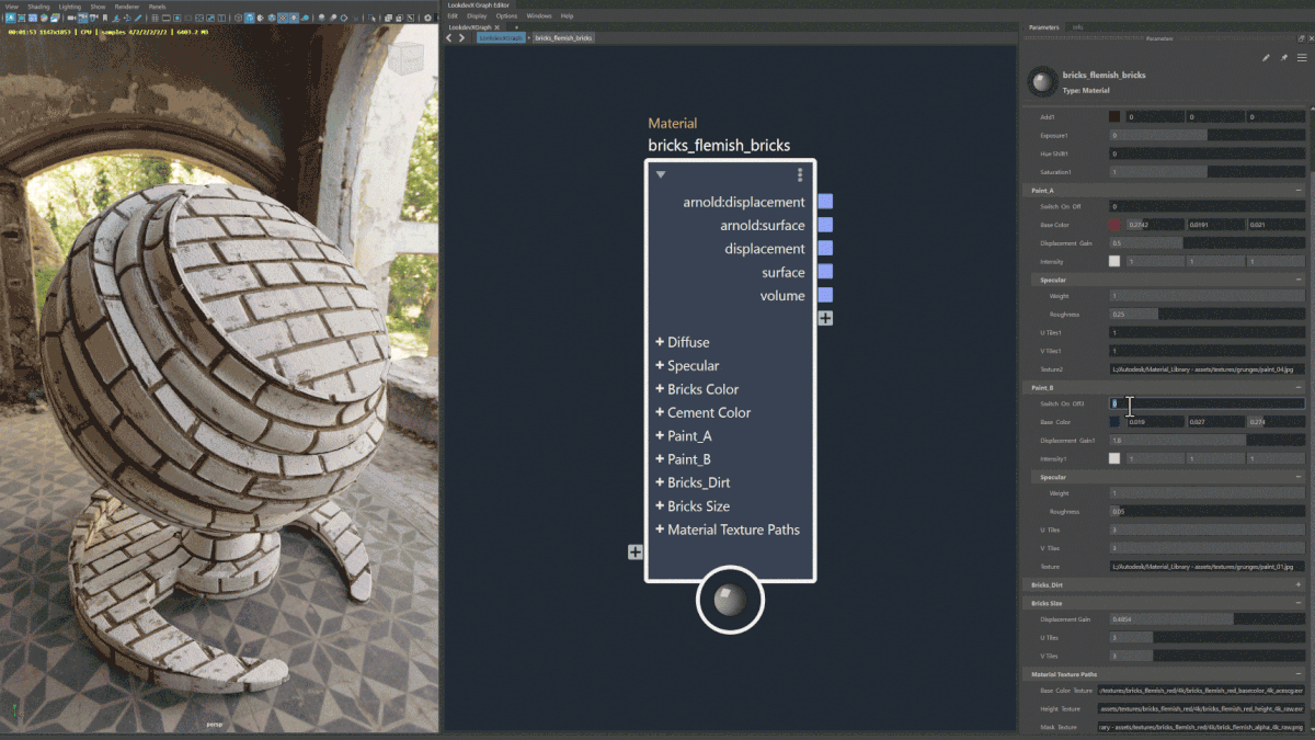 LookdevX graph editor timelapse
